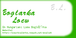 boglarka loew business card